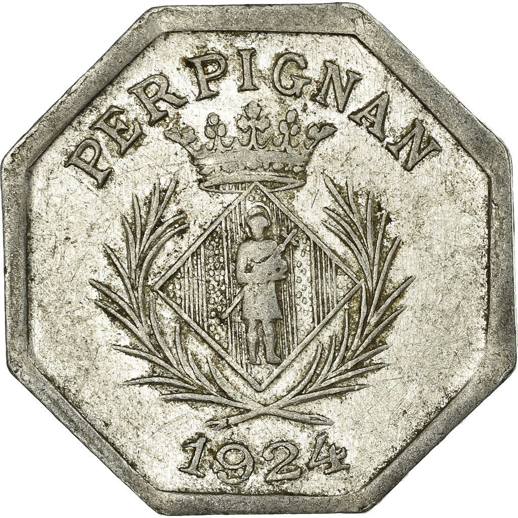 Monnaie, France, Chambre Syndicale des Commerçants, Perpignan, 10 Centimes