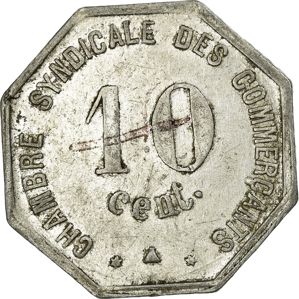 Monnaie, France, Chambre Syndicale des Commerçants, Perpignan, 10 Centimes