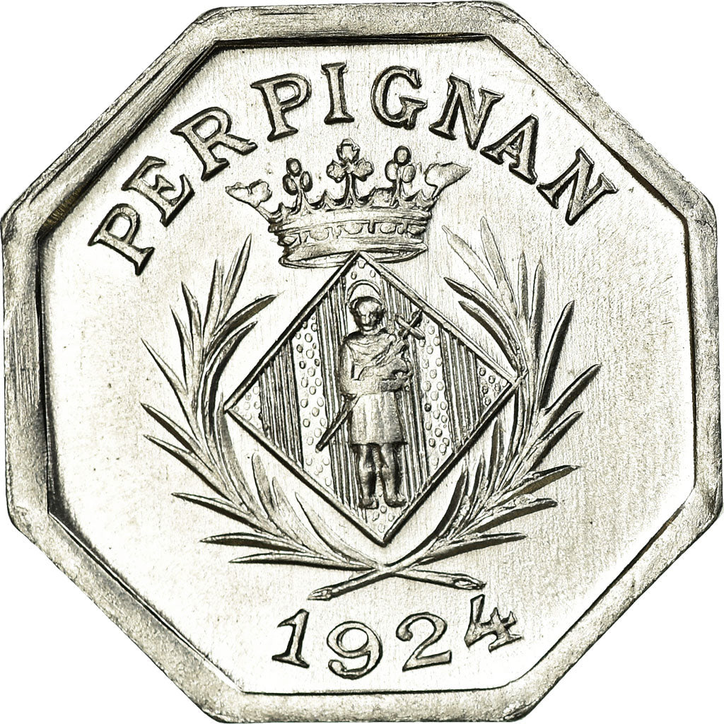 Moeda, França, Chambre Syndicale des Commerçants, Perpignan, 10 Centimes