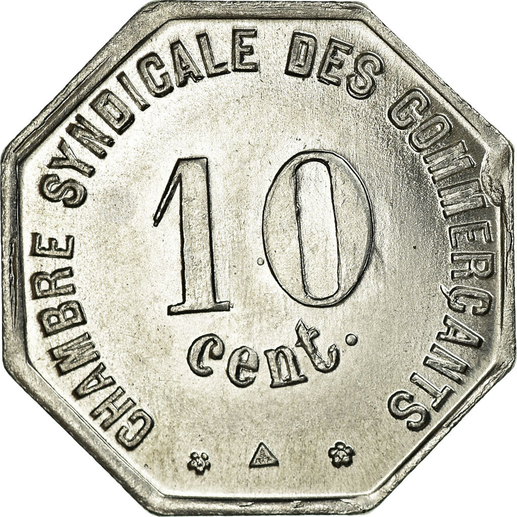 Moeda, França, Chambre Syndicale des Commerçants, Perpignan, 10 Centimes