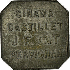 Moneda, Francia, Cinéma Castillet, J. FONT, Perpignan, 10 Centimes, 1917-1921