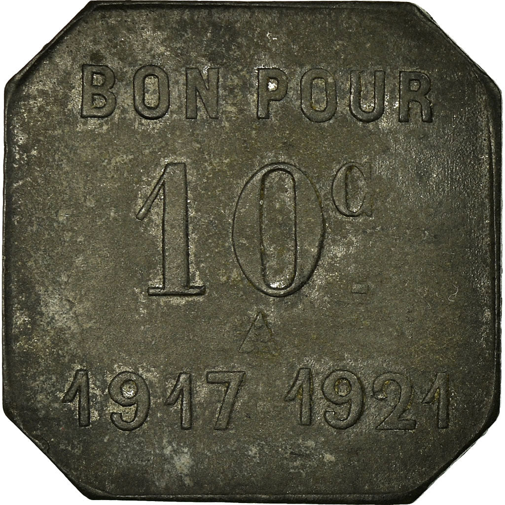 Moneda, Francia, Cinéma Castillet, J. FONT, Perpignan, 10 Centimes, 1917-1921
