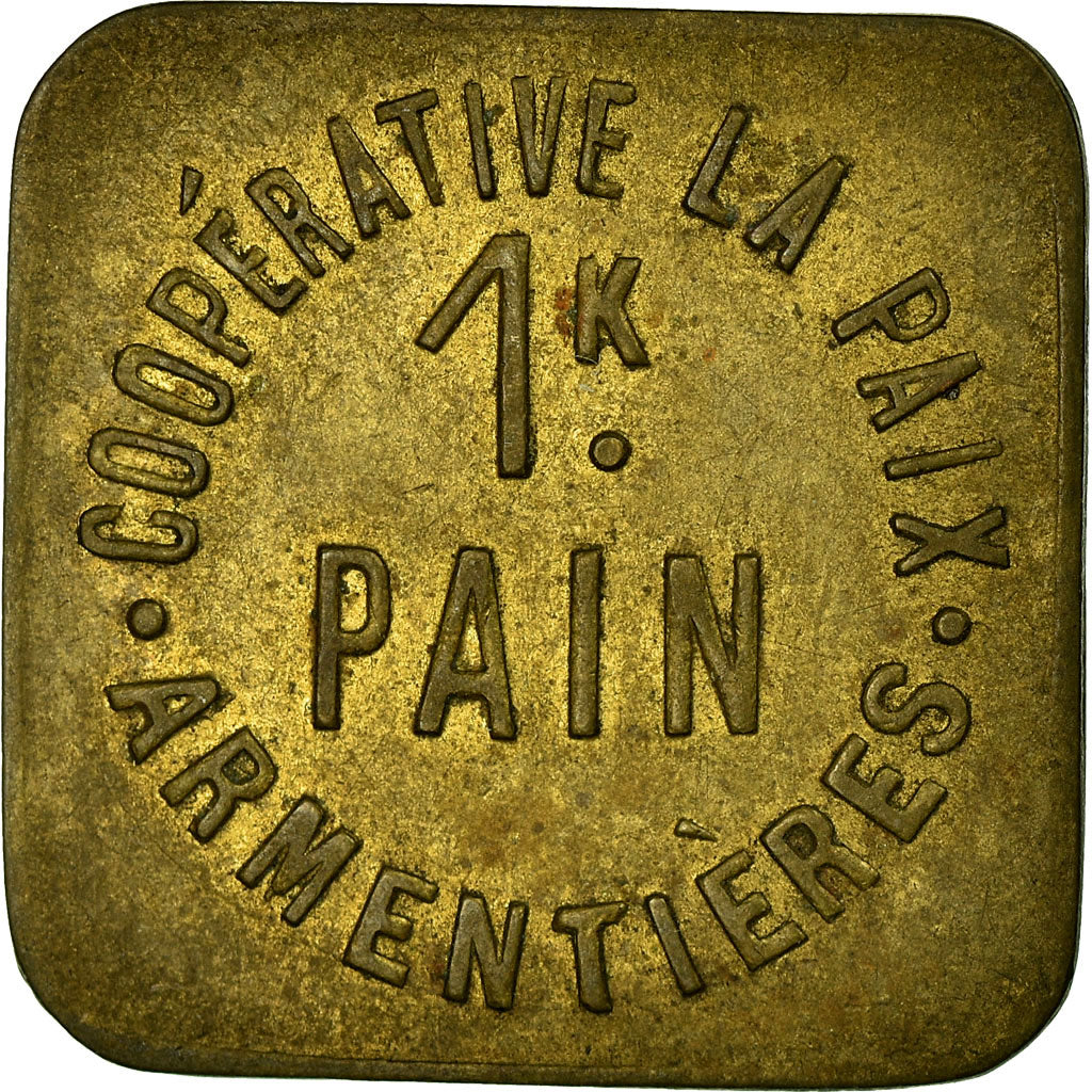 Moneda, Francia, Coopérative La Paix, Armentières, 1 Kilo, EBC, Latón