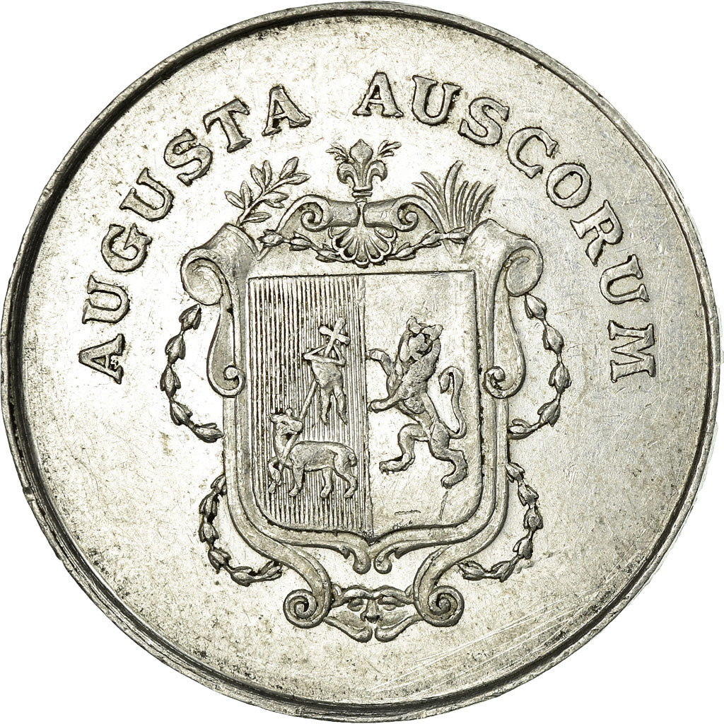 Munten, Frankrijk, Augusta Auscorum, Auch, 10 Centimes, 1917, ZF+, Aluminium