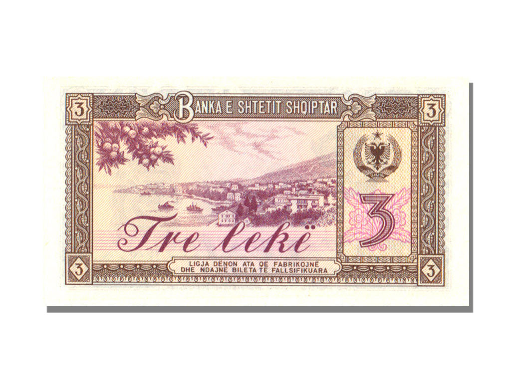 Albania, 3 Lekë, 1976, KM #41a, UNC(65-70), BO