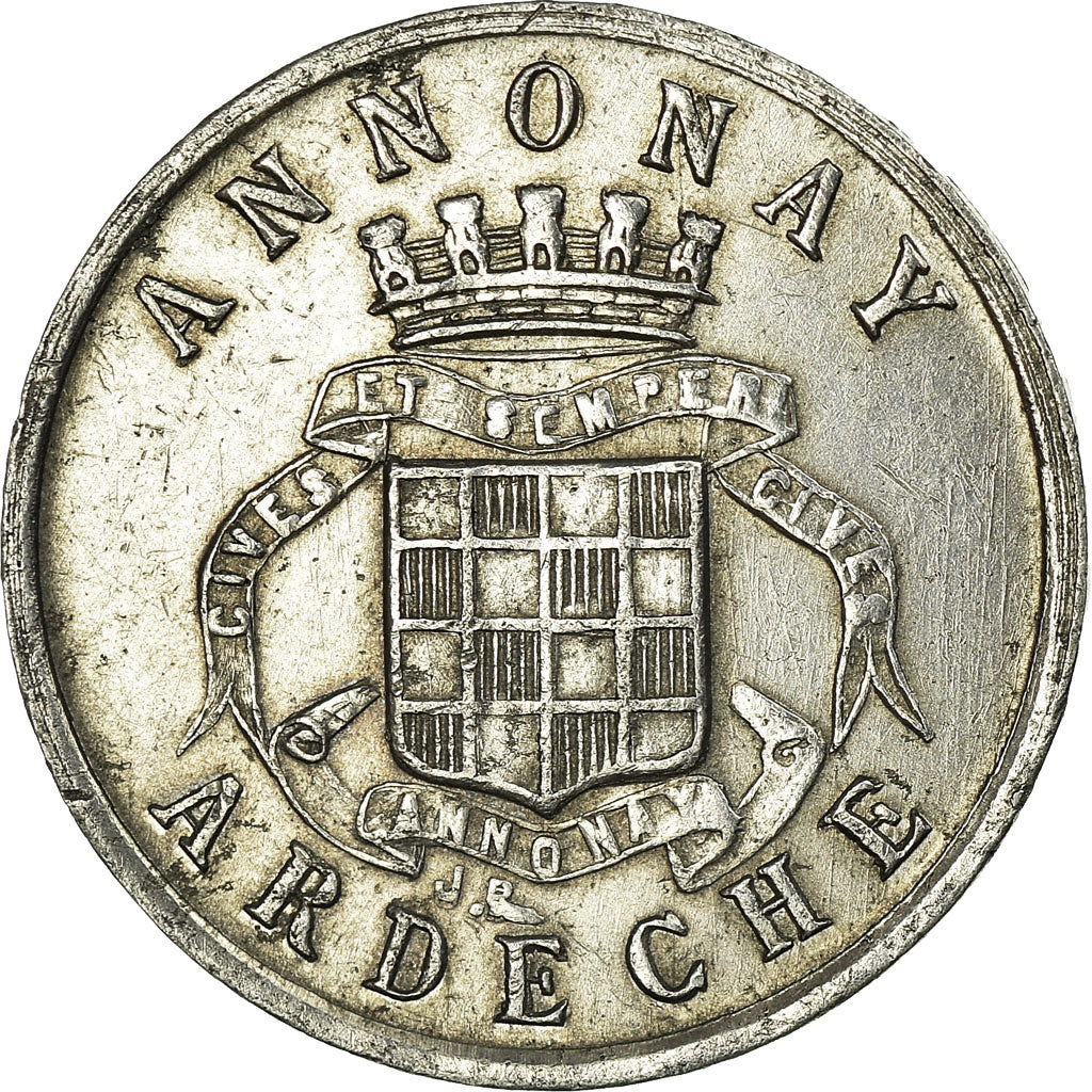 Moeda, França, Union Commerciale et Industrielle, Annonay, 5 Centimes, 1918