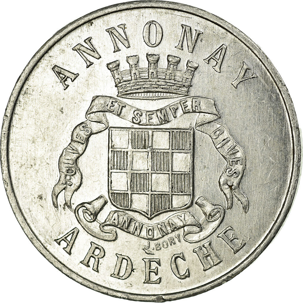 Monnaie, France, Union Commerciale et Industrielle, Annonay, 25 Centimes, 1918