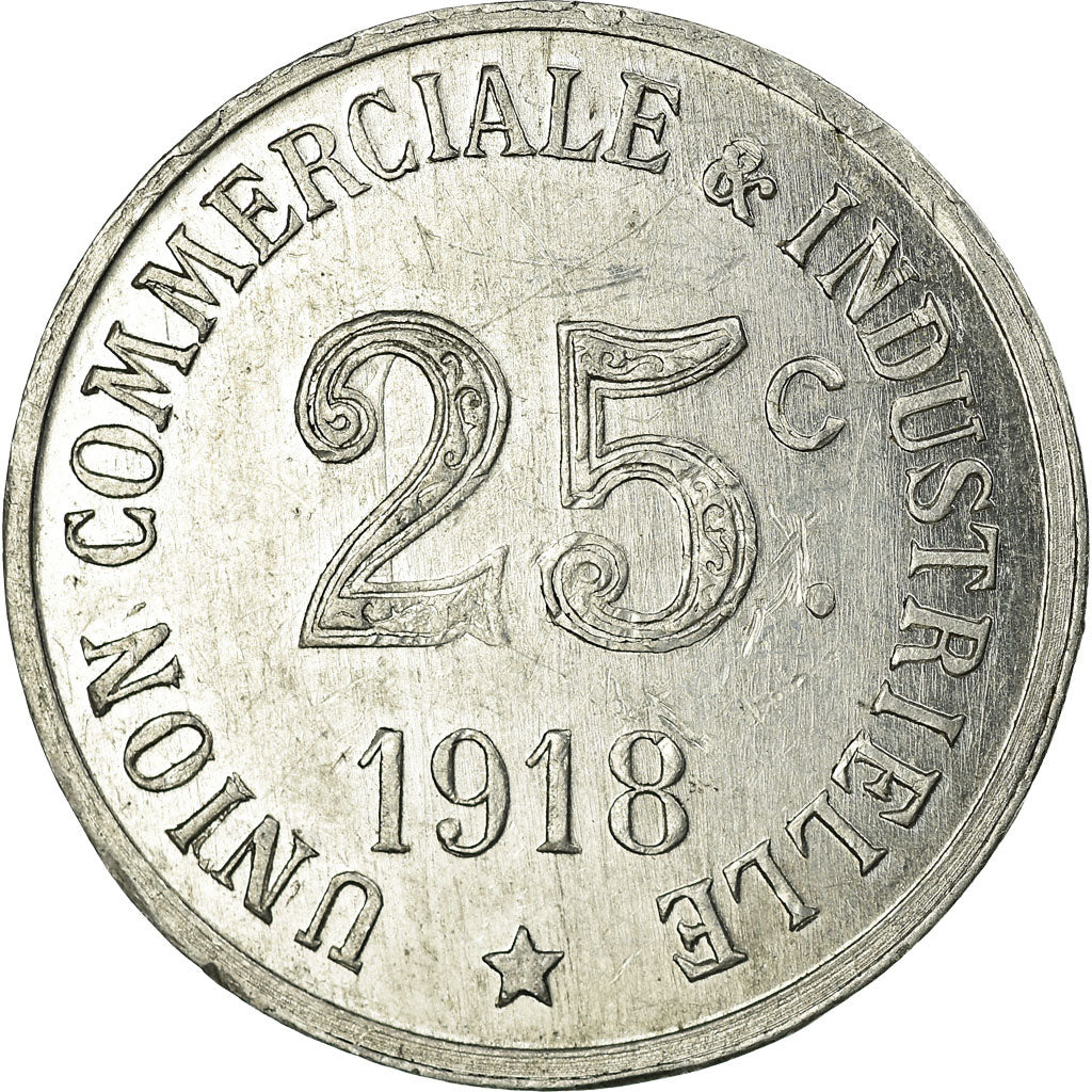 Monnaie, France, Union Commerciale et Industrielle, Annonay, 25 Centimes, 1918