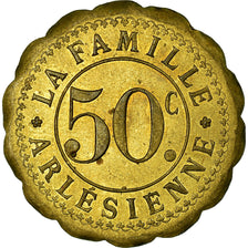 Moneta, Francia, La Famille Arlésienne, Arles, 50 Centimes, SPL, Ottone