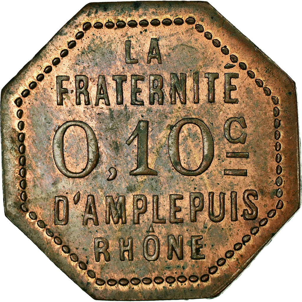 Münze, Frankreich, La Fraternité, Société Coopérative, Amplepuis, 0.10