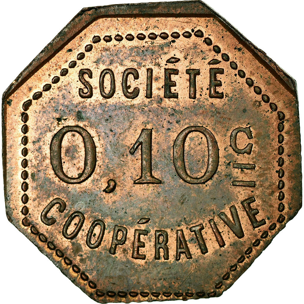 Münze, Frankreich, La Fraternité, Société Coopérative, Amplepuis, 0.10