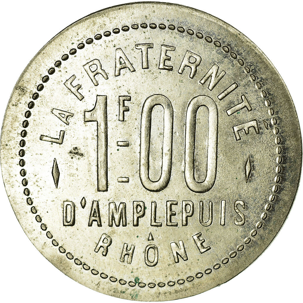 Münze, Frankreich, La Fraternité, Société Coopérative, Amplepuis, 1 Franc