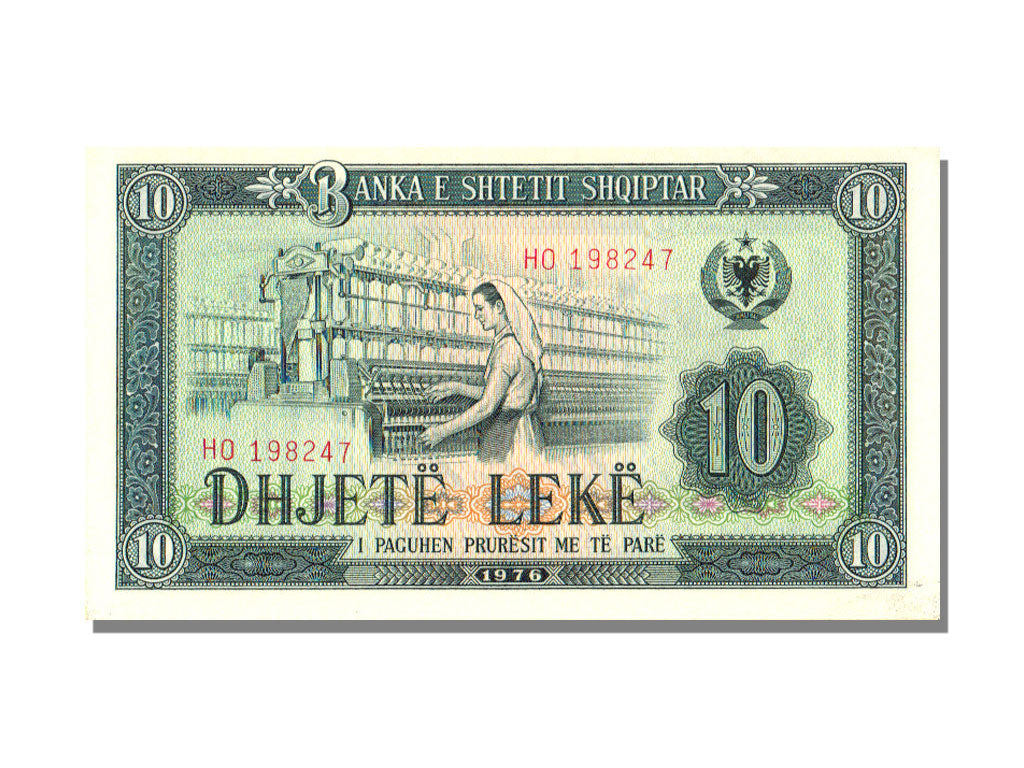 Albania, 10 Lekë, 1976, KM #43a, UNC(65-70), HO