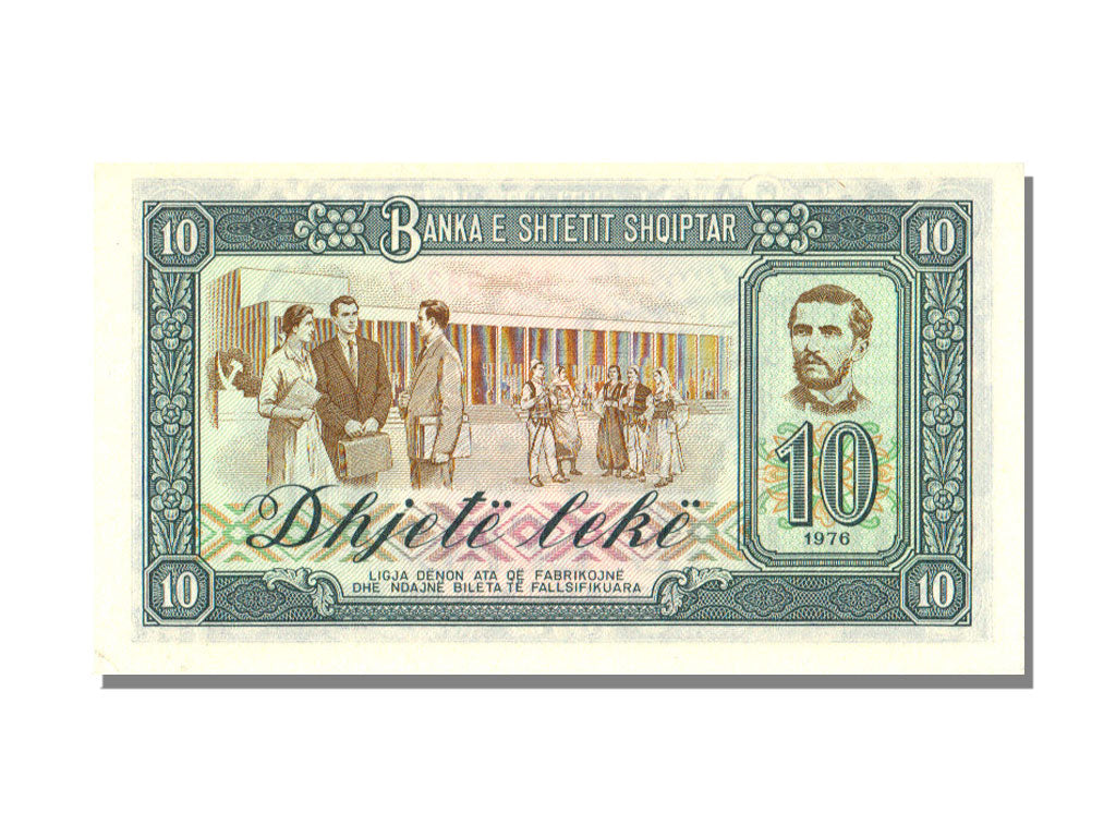 Albania, 10 Lekë, 1976, KM #43a, UNC(65-70), HO