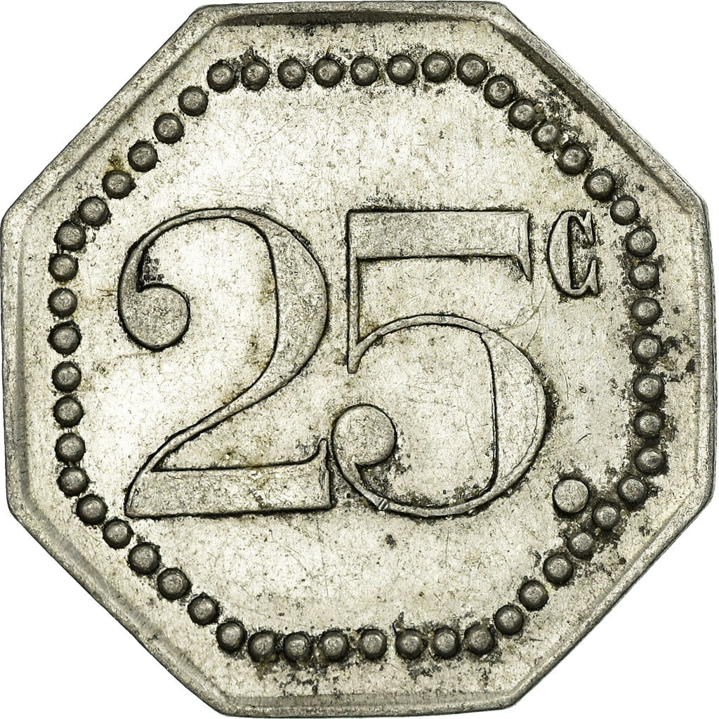 Moeda, França, R. C. A, Angoulême, 25 Centimes, EF(40-45), Alumínio