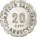 Monnaie, France, Comptoir Savoyard, Annecy, 20 Centimes, SPL, Aluminium