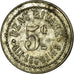 Monnaie, France, Restaurant Beaurivage, Aix-les-Bains, 5 Centimes, TTB
