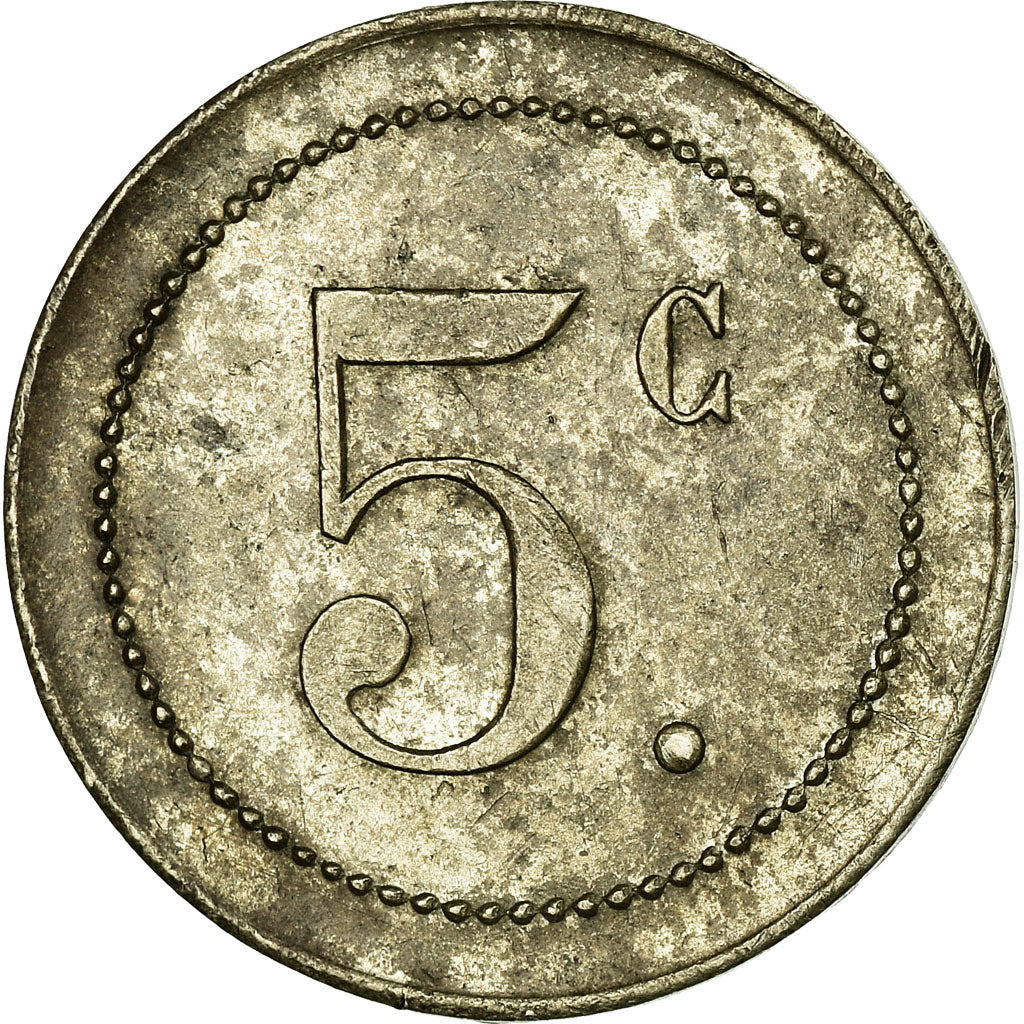 Monnaie, France, Restaurant Beaurivage, Aix-les-Bains, 5 Centimes, TTB