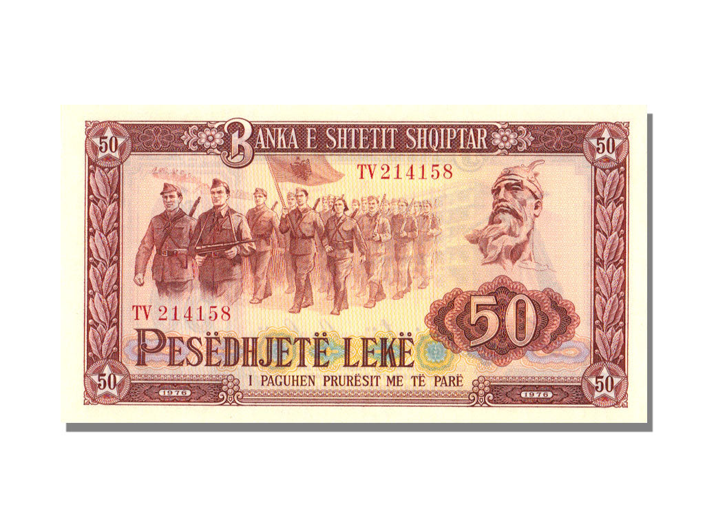 Albania, 10 Lekë, 1976, KM #43a, UNC(65-70), TV
