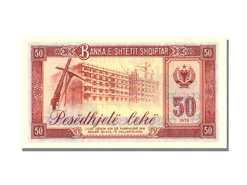 Albania, 10 Lekë, 1976, KM #43a, UNC(65-70), TV