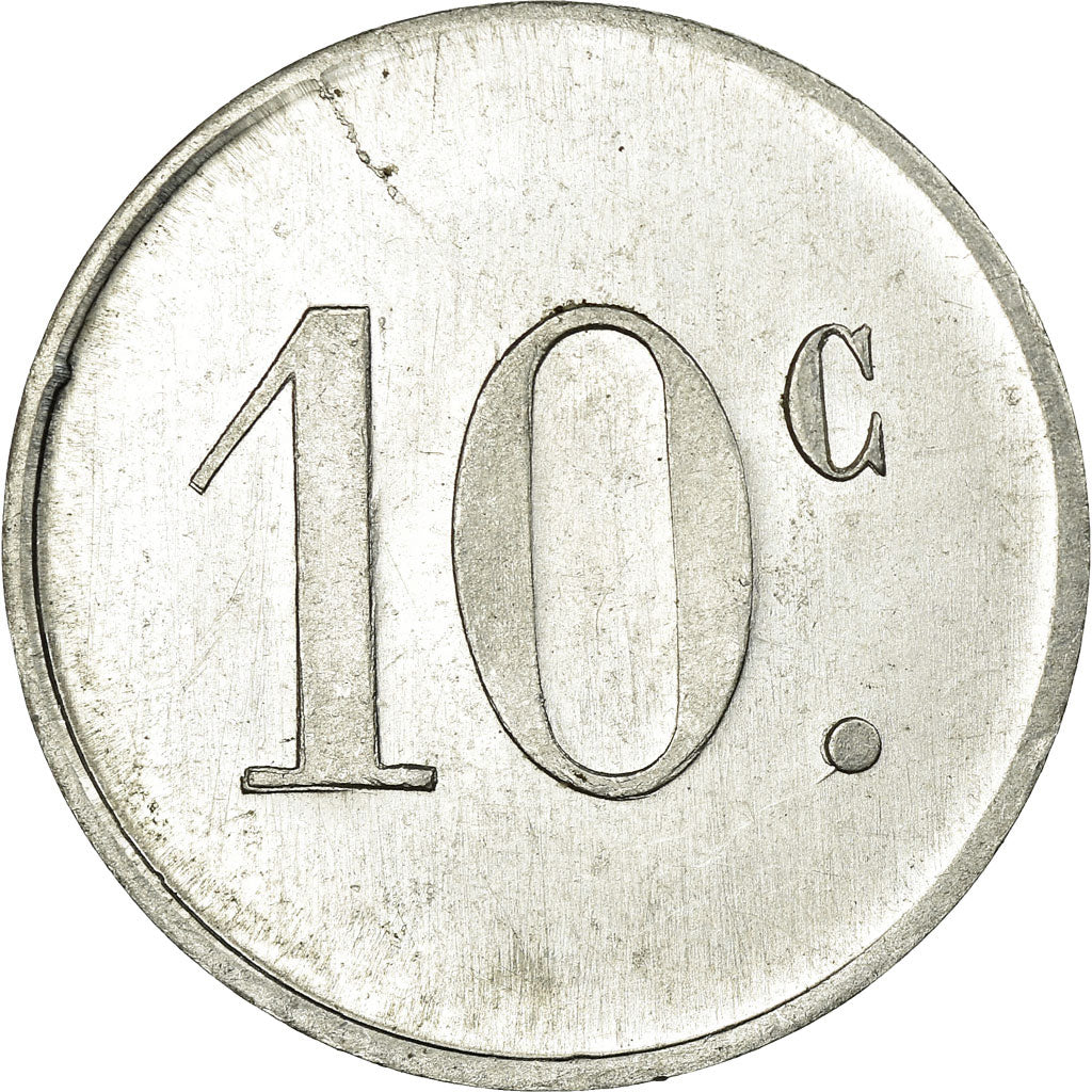 Moneta, Francia, Union des Commerçants, Barbaira, 10 Centimes, SPL, Alluminio