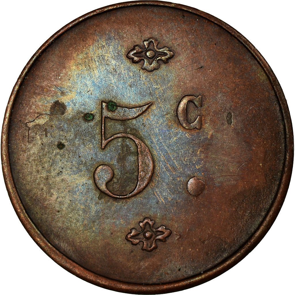 Moneta, Francia, Mine de Batère, Cantine, Corsavy, 5 Centimes, BB+, Rame