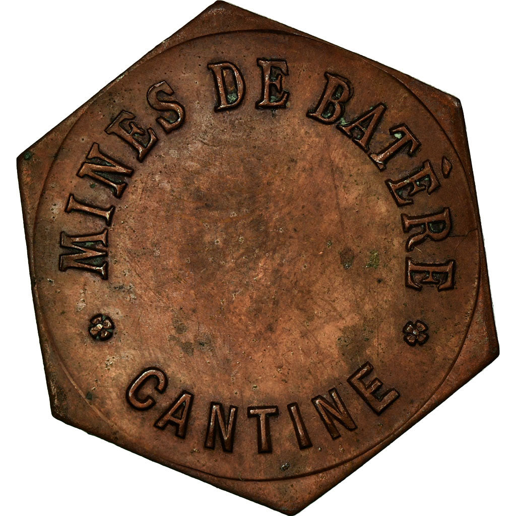 Monnaie, France, Mine de Batère, Cantine, Corsavy, 50 Centimes, SUP, Cuivre