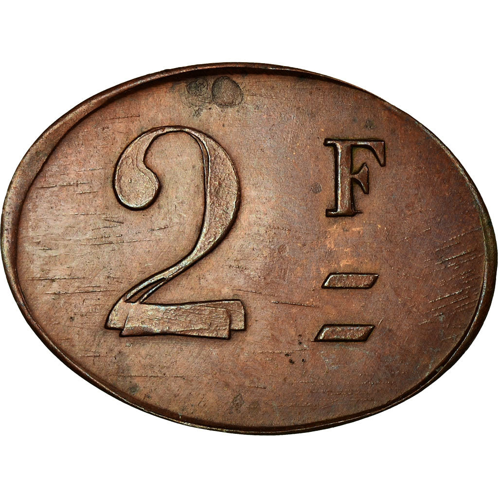 Moneta, Francia, Mine de Batère, Cantine, Corsavy, 2 Francs, SPL-, Rame