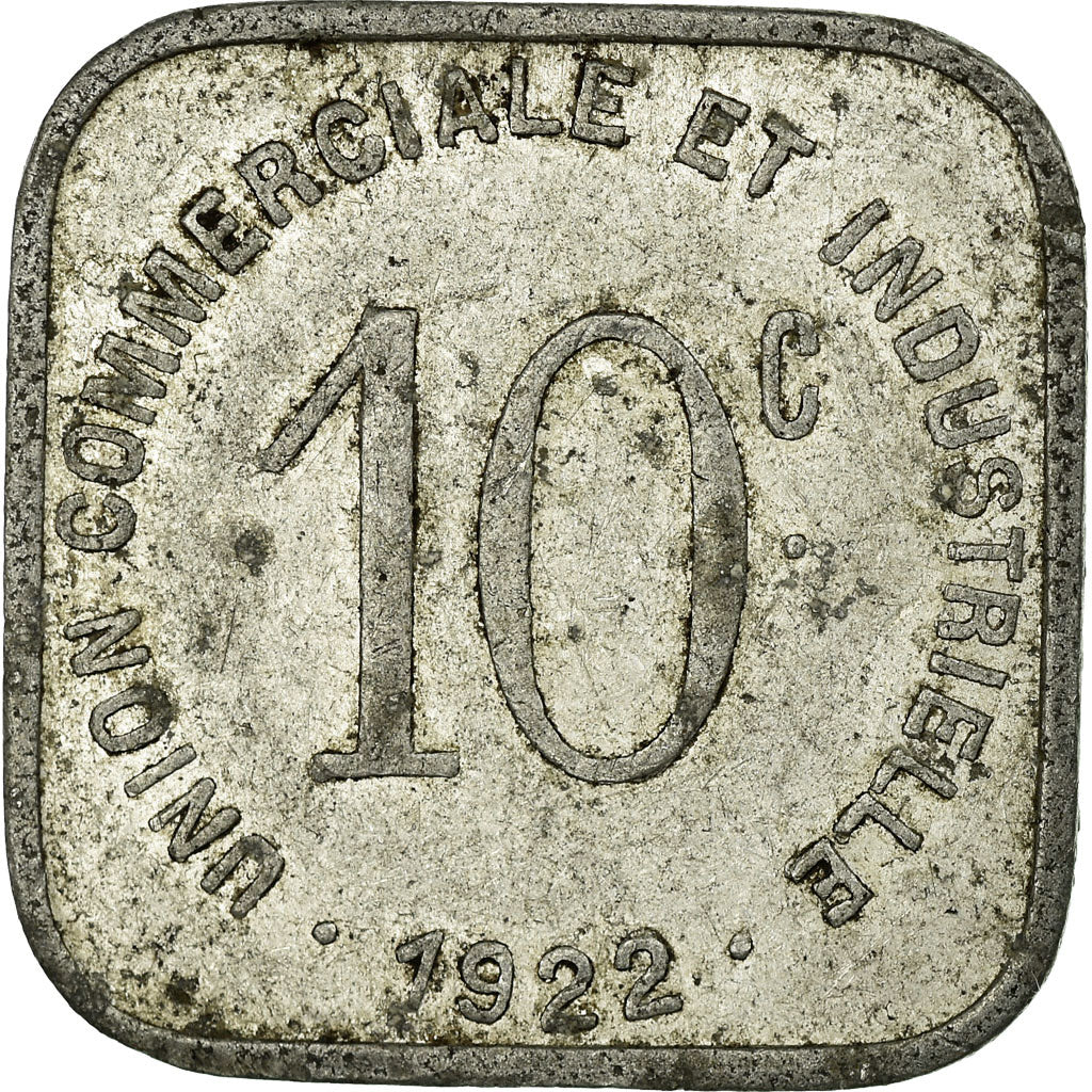 Moneta, Francia, Union Commerciale et Industrielle, Bayeux, 10 Centimes, 1922