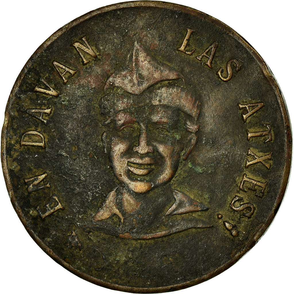 Francja, Token, Le Petit Catalan, Journal Quotidien, Perpignan, 1906, VF(30-35)