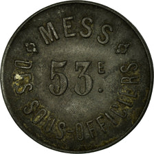 Moneta, Francia, 53ème RI, Mess des Sous-Officiers, Perpignan, 5 Centimes, BB