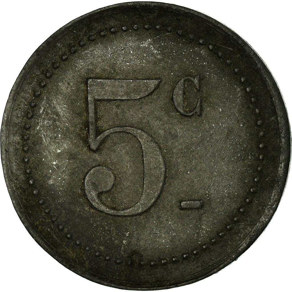 Moneta, Francia, 53ème RI, Mess des Sous-Officiers, Perpignan, 5 Centimes, BB