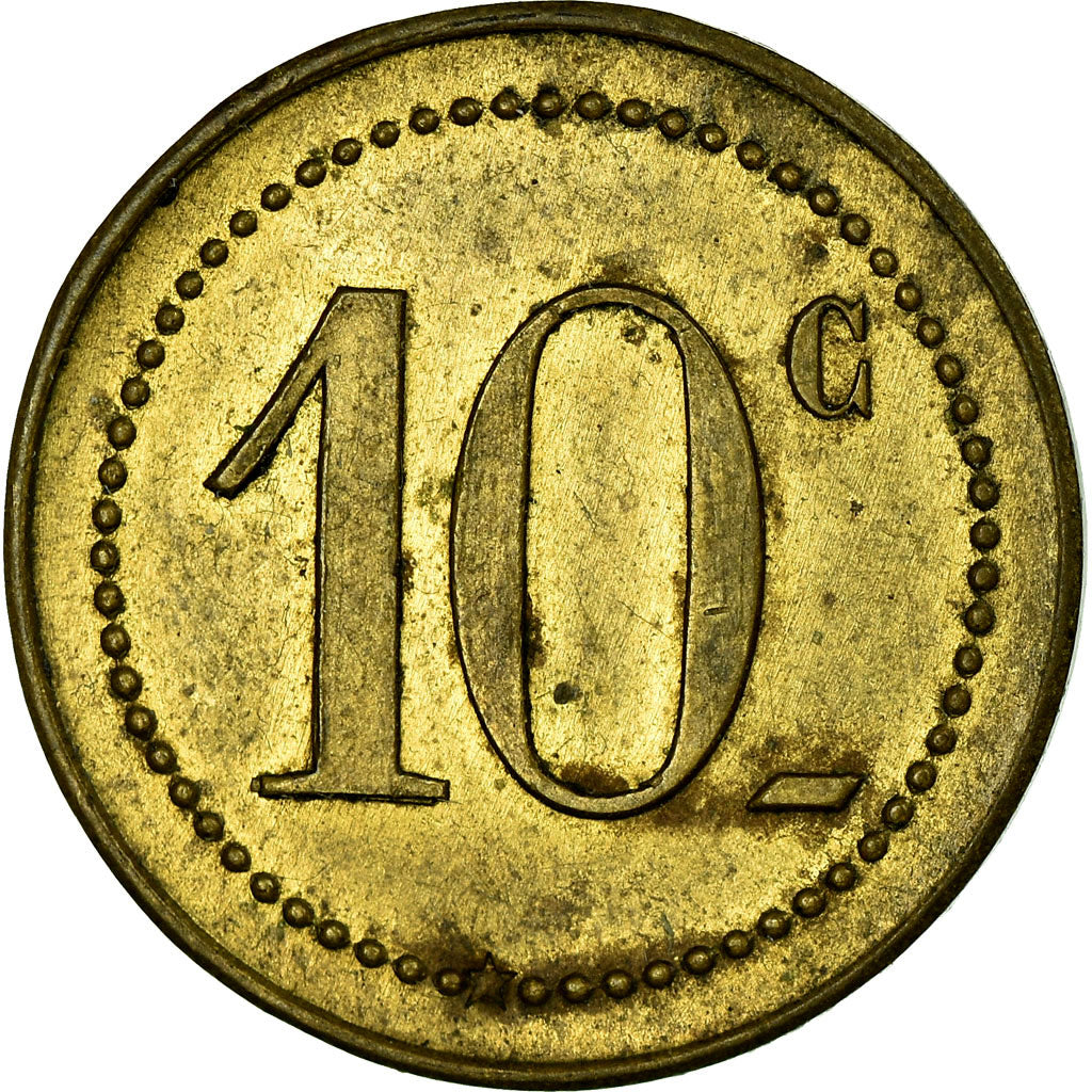 Monnaie, France, 53ème RI, Mess des Sous-Officiers, Perpignan, 10 Centimes