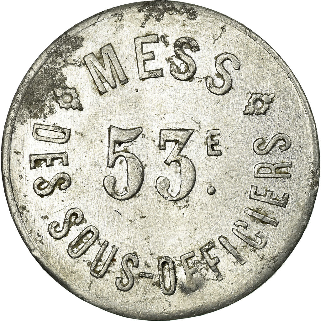 Monnaie, France, 53ème RI, Mess des Sous-Officiers, Perpignan, 50 Centimes