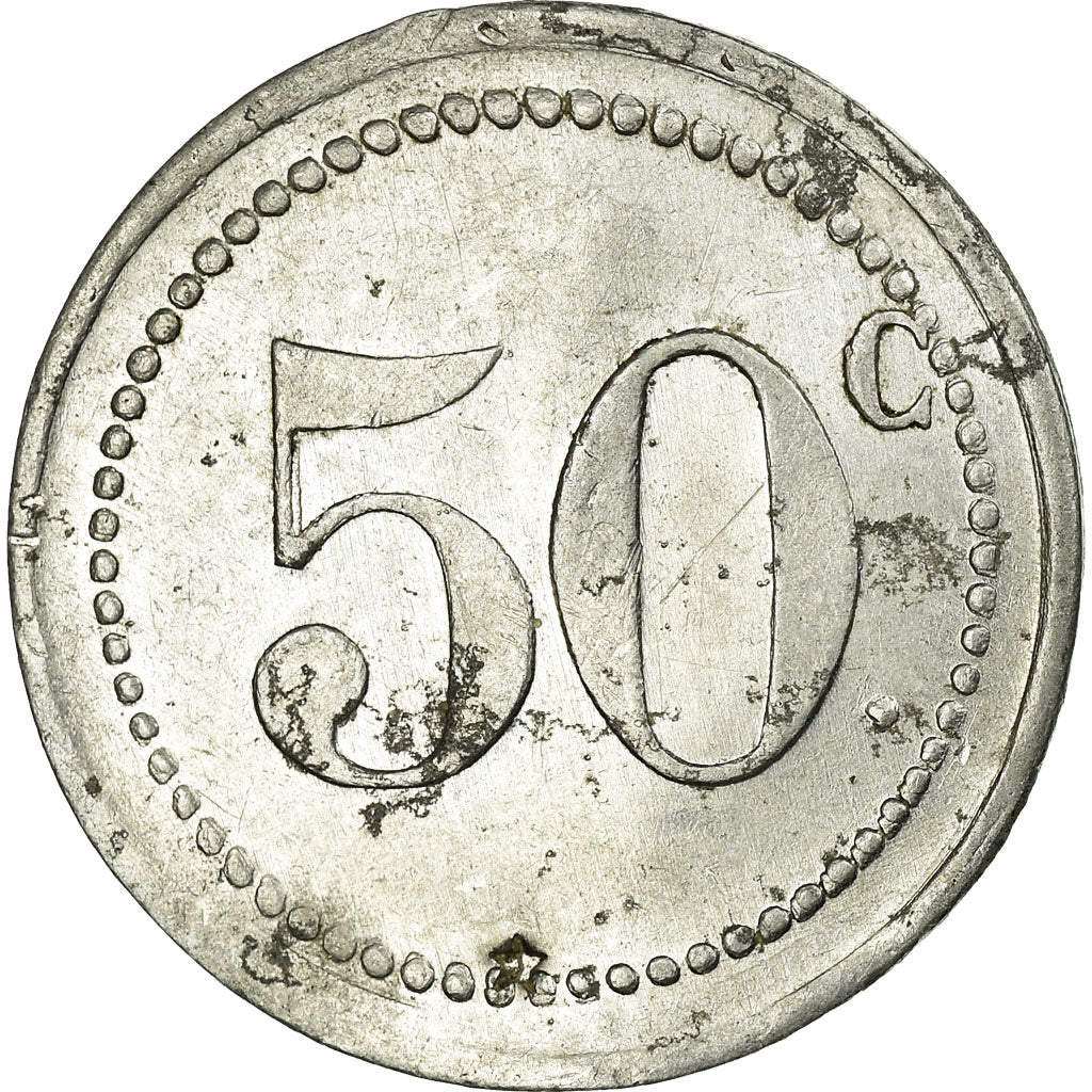 Monnaie, France, 53ème RI, Mess des Sous-Officiers, Perpignan, 50 Centimes