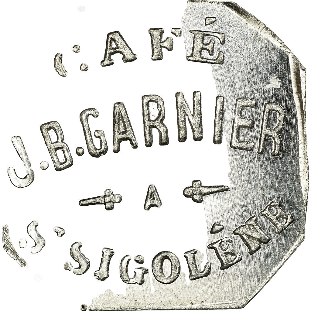 Coin, France, Café J.B GARNIER, Sainte-Sigolène, 12-1/2 Centimes, MS(63)