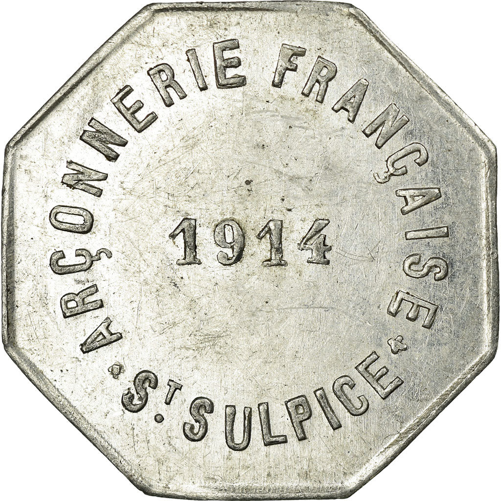 Monnaie, France, Arçonnerie française, Saint-Sulpice, 10 Centimes, 1914, TTB+