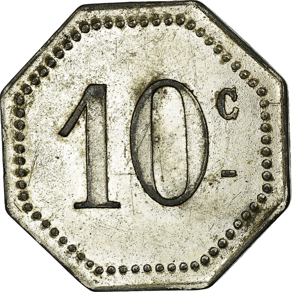 Monnaie, France, Arçonnerie française, Saint-Sulpice, 10 Centimes, TTB, Zinc