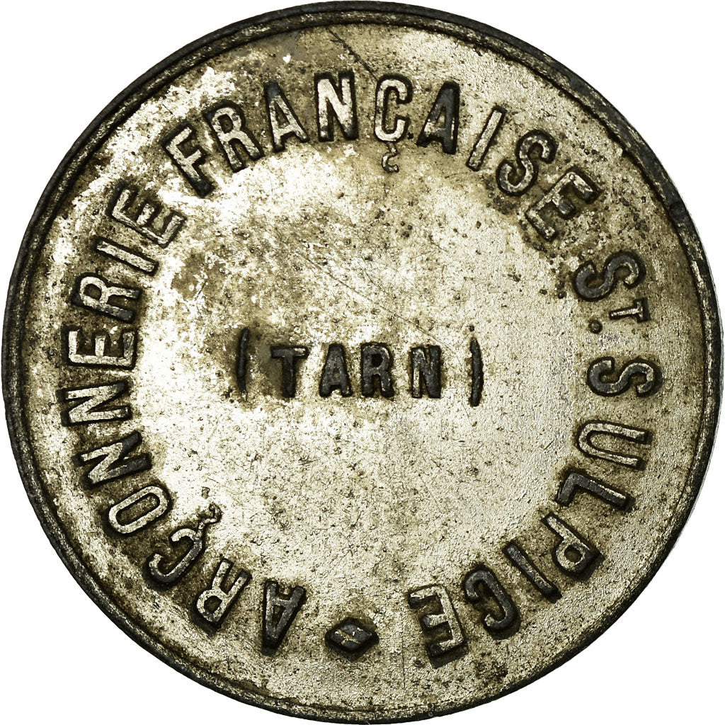 Monnaie, France, Arçonnerie française, Saint-Sulpice, 50 Centimes, TTB, Zinc