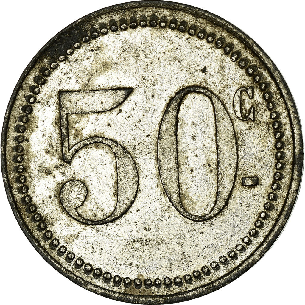 Monnaie, France, Arçonnerie française, Saint-Sulpice, 50 Centimes, TTB, Zinc