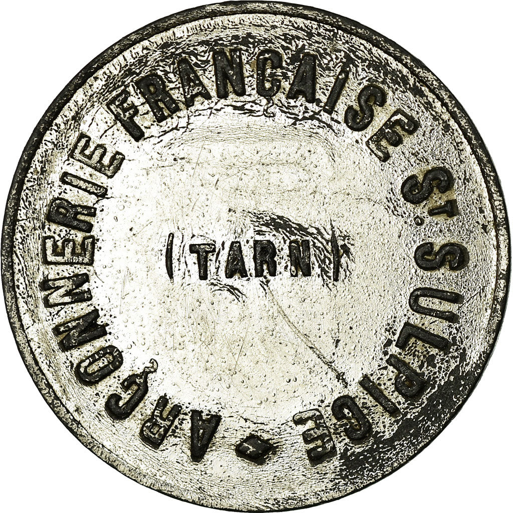 Monnaie, France, Arçonnerie française, Saint-Sulpice, 2 Francs, TTB, Zinc