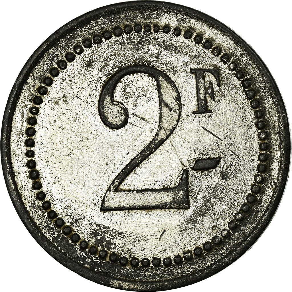 Monnaie, France, Arçonnerie française, Saint-Sulpice, 2 Francs, TTB, Zinc