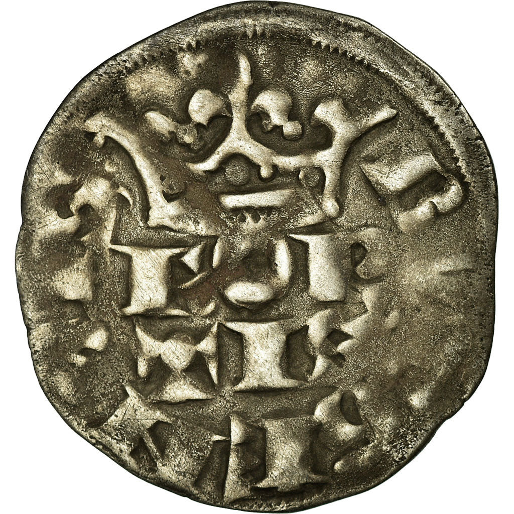 Moeda, França, Philippe IV le Bel, Bourgeois fort, EF(40-45), Lingote