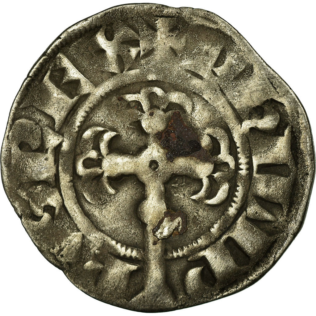 Moeda, França, Philippe IV le Bel, Bourgeois fort, EF(40-45), Lingote