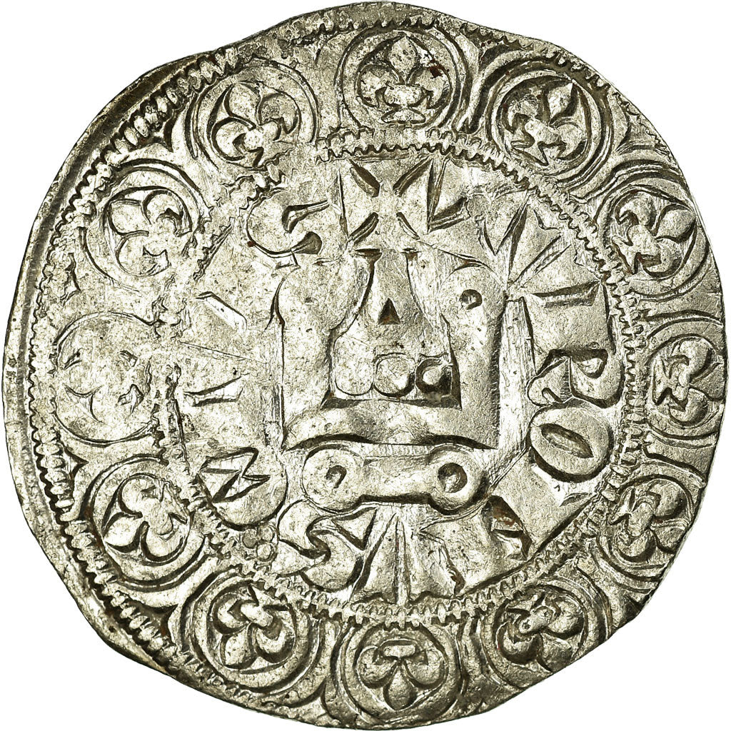 Munten, Frankrijk, Filip IV, Gros Tournois, FR+, Zilver, Duplessy:214