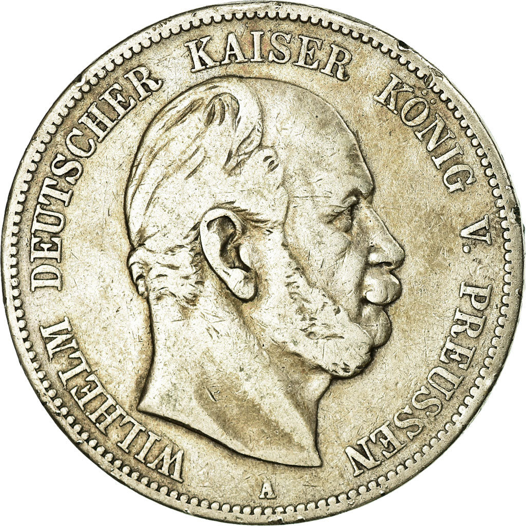 Munten, Duitse staten, PRUSSIA, Wilhelm I, 5 Mark, 1874, Berlin, FR+, Zilver
