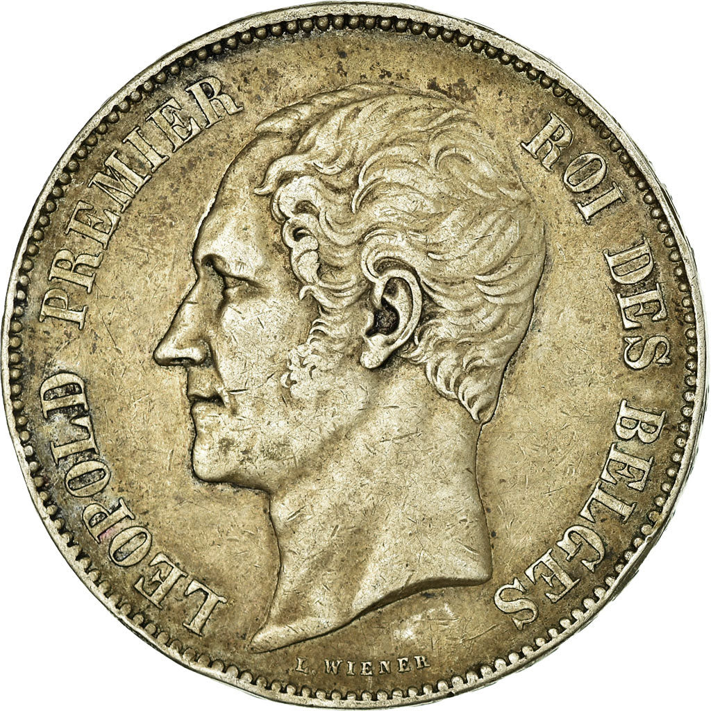 Moneta, Belgio, Leopold I, 5 Francs, 5 Frank, 1850, BB, Argento, KM:17