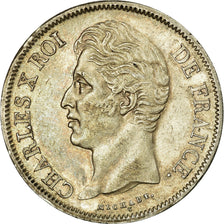 Coin, France, Charles X, 5 Francs, 1828, Lille, AU(50-53), Silver, KM:728.13