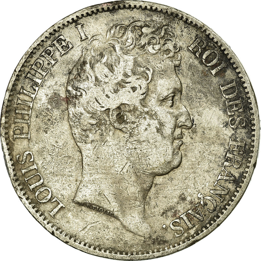 Moeda, França, Louis-Philippe, 5 Francs, 1831, Paris, VF(30-35), Prata