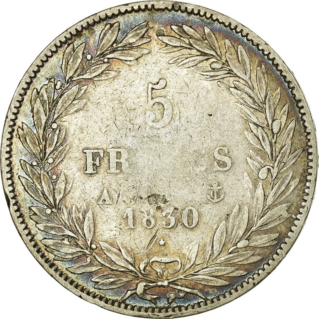 Coin, France, Louis-Philippe, 5 Francs, 1830, Paris, VF(20-25), Silver